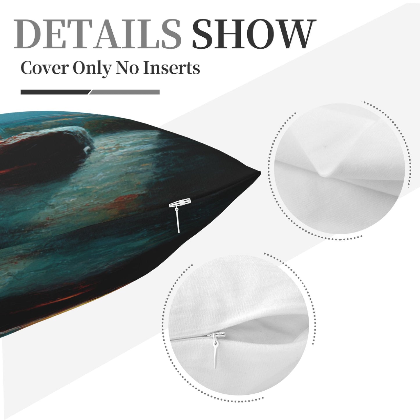 18"x18" Tranquil Moonlit Bedroom Pillow Cover – Dreamy Art Throw Cushion Case for Sofa or Bed